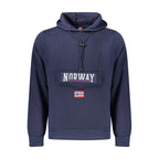 Norway 1963 Blue Cotton Mens Hooded Sweatshirt