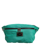 Dolce & Gabbana Green Logo Plaque Nylon Waist Fanny Pack Men's Borse Bag