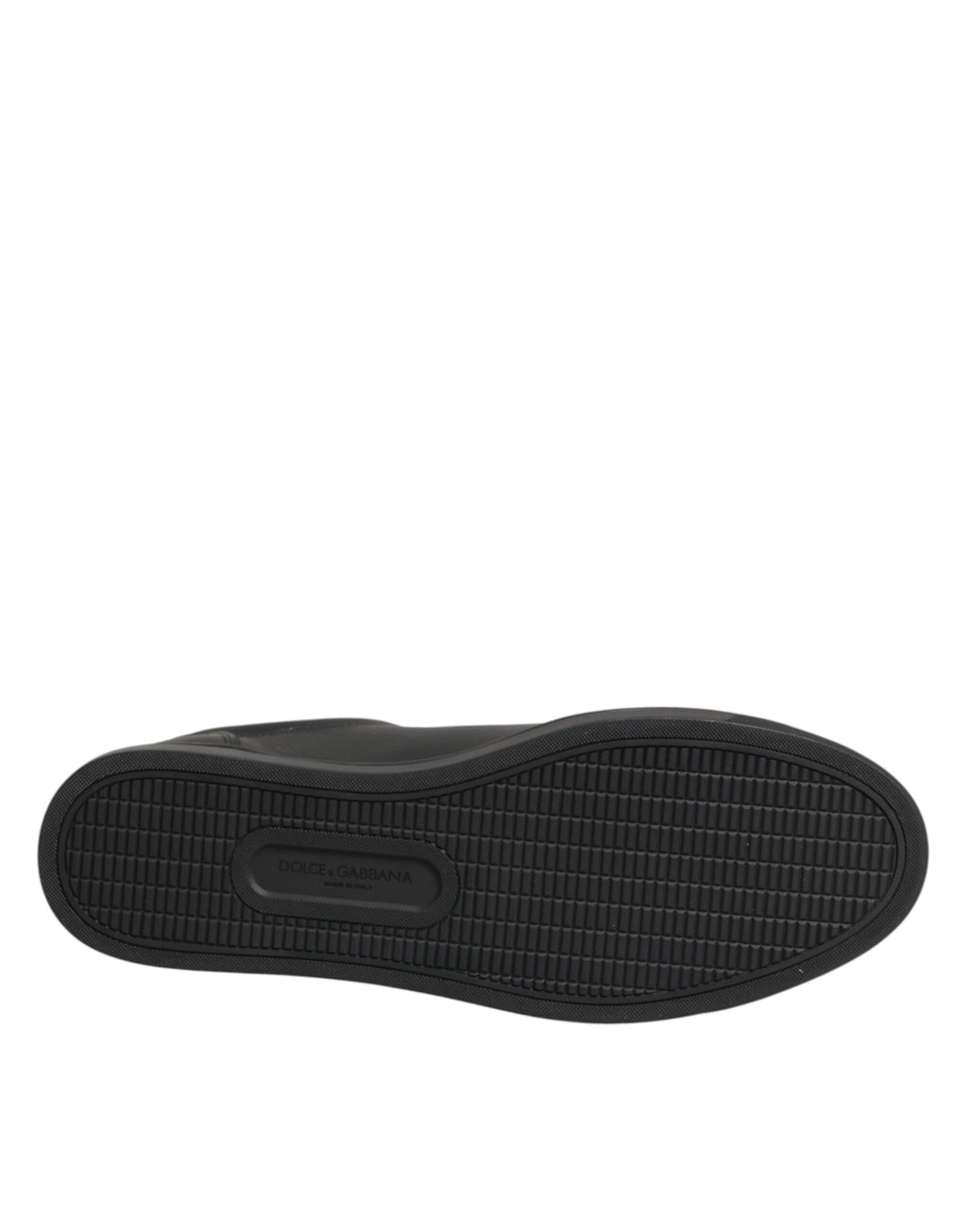 Dolce & Gabbana Black Leather Heart Embellished Sneakers Shoes