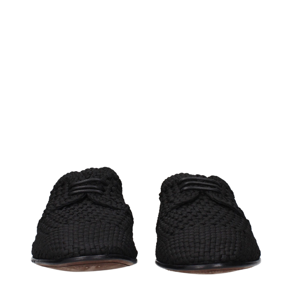 Dolce & Gabbana Black Fabric Oxfords And Derbies