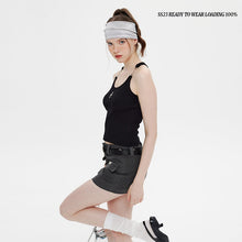 Fitted Knit Sleeveless Top Activewear Base Layer Tee