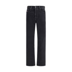 Diesel Black Cotton Relaxed Fit Jeans