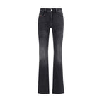 Diesel Black Cotton Bootcut Jeans