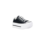 Converse Black And White Fabric Platform Sneakers