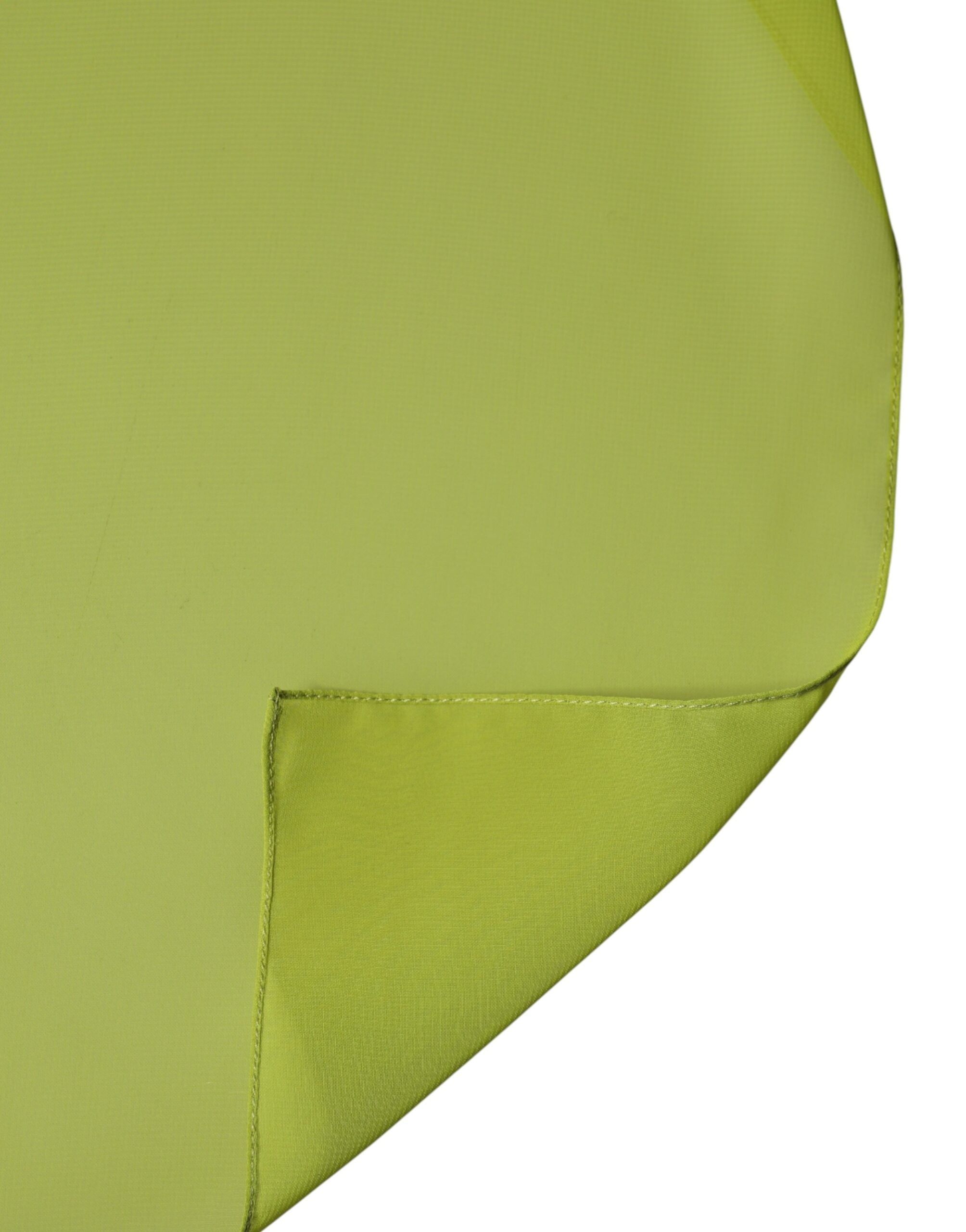 Dolce & Gabbana Green Polyester Stole Neck Wrap Shawl  Scarf