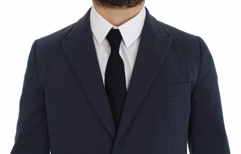 Blue Cotton Stretch Casual Blazer Dolce & Gabbana