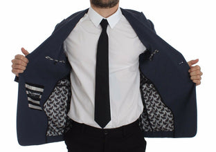 Blue Cotton Stretch Casual Blazer Dolce & Gabbana