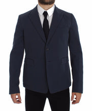 Blue Cotton Stretch Casual Blazer Dolce & Gabbana