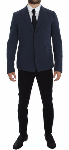 Blue Cotton Stretch Casual Blazer Dolce & Gabbana
