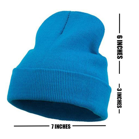 Cuffed Knit Beanie Hats By DOBBI ( Variety Color Available )