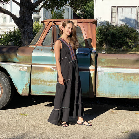 AMALFI MAXI DRESS - BLACK