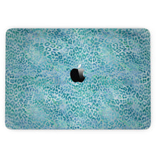 Aqua Watercolor Leopard Pattern - 13