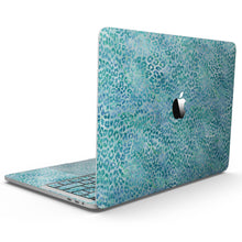 Aqua Watercolor Leopard Pattern - 13