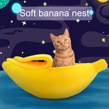 Banana Cat Bed House Cozy Cute Banana Puppy