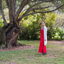 Maxi Isidra, Folk Dress with Embroidered Flowers