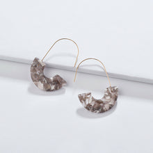 Celluloid Hook Hoop Earrings By DOBBI ( Variety Color Available )