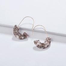 Celluloid Hook Hoop Earrings By DOBBI ( Variety Color Available )