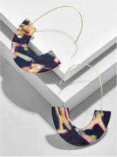 Celluloid Hook Hoop Earrings By DOBBI ( Variety Color Available )