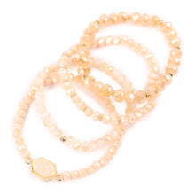 Druzy Stone Hexagon Glass Beads BEADS Bracelets ( Variety Color