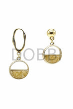 Half moon unbalance drop earrings