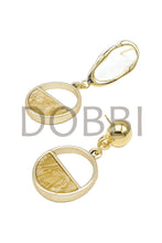 Half moon unbalance drop earrings