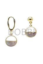 Half moon unbalance drop earrings