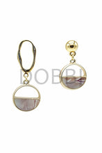 Half moon unbalance drop earrings