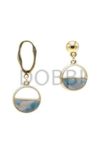 Half moon unbalance drop earrings