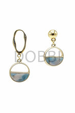 Half moon unbalance drop earrings