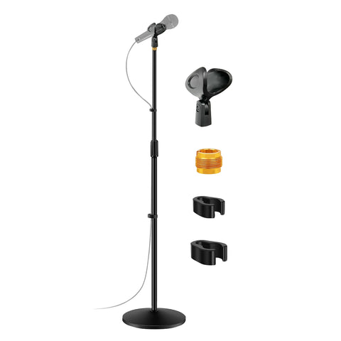 5 Core Mic Stand Round Base  Height Adjustable Universal Microphone