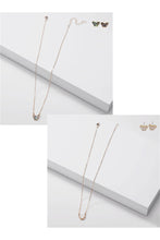 Butterfly Pendant Necklace Earrings Set By DOBBI ( Variety Color