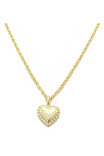 14K Gold Dipped Heart Pendant Necklaces By DOBBI ( Variety Color