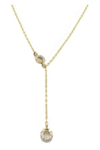 14K Gold Dipped Stone Drop Pendant Necklaces By DOBBI ( Variety Color