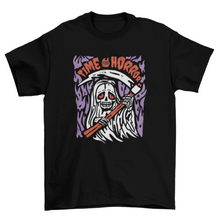 Time for horror Halloween grim reaper t-shirt