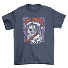 Time for horror Halloween grim reaper t-shirt