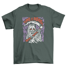 Time for horror Halloween grim reaper t-shirt