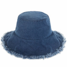 Wide Brim Frayed Bucket Hat