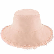 Wide Brim Frayed Bucket Hat