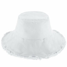 Wide Brim Frayed Bucket Hat