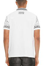 Italian Print Collared Polo Shirt