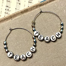 CUSTOM Word Earring Hoops