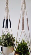 Macrame Plant Hanger, Hanging Planter, Color Block