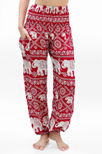 Burgundy ELEPHANT Pants Women Boho Pants Hippie Pants Yoga