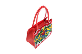 Aleyna Red Tribal Embroidery Women Bag