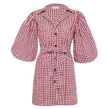 MEGHAN Mini Dress, in Gingham Red