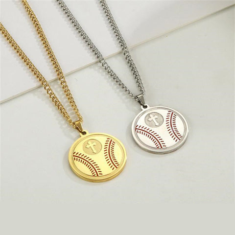 Cross Round Sign Pendant Necklace