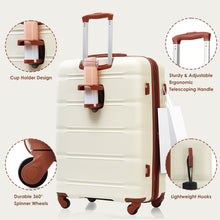 Luggage Sets 4 Piece, 20-inch with USB Port, Expandable ABS Durable