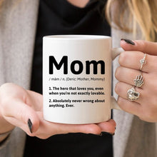 Mom Definition - 11oz White Ceramic Coffee Mug -