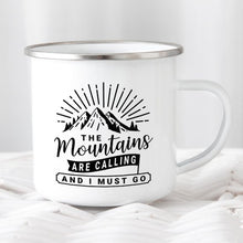 Mountain Mug Enamel Mug Wanderlust Camping Mug The