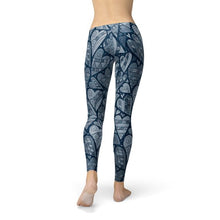 Blue Hearts on Heart Leggings